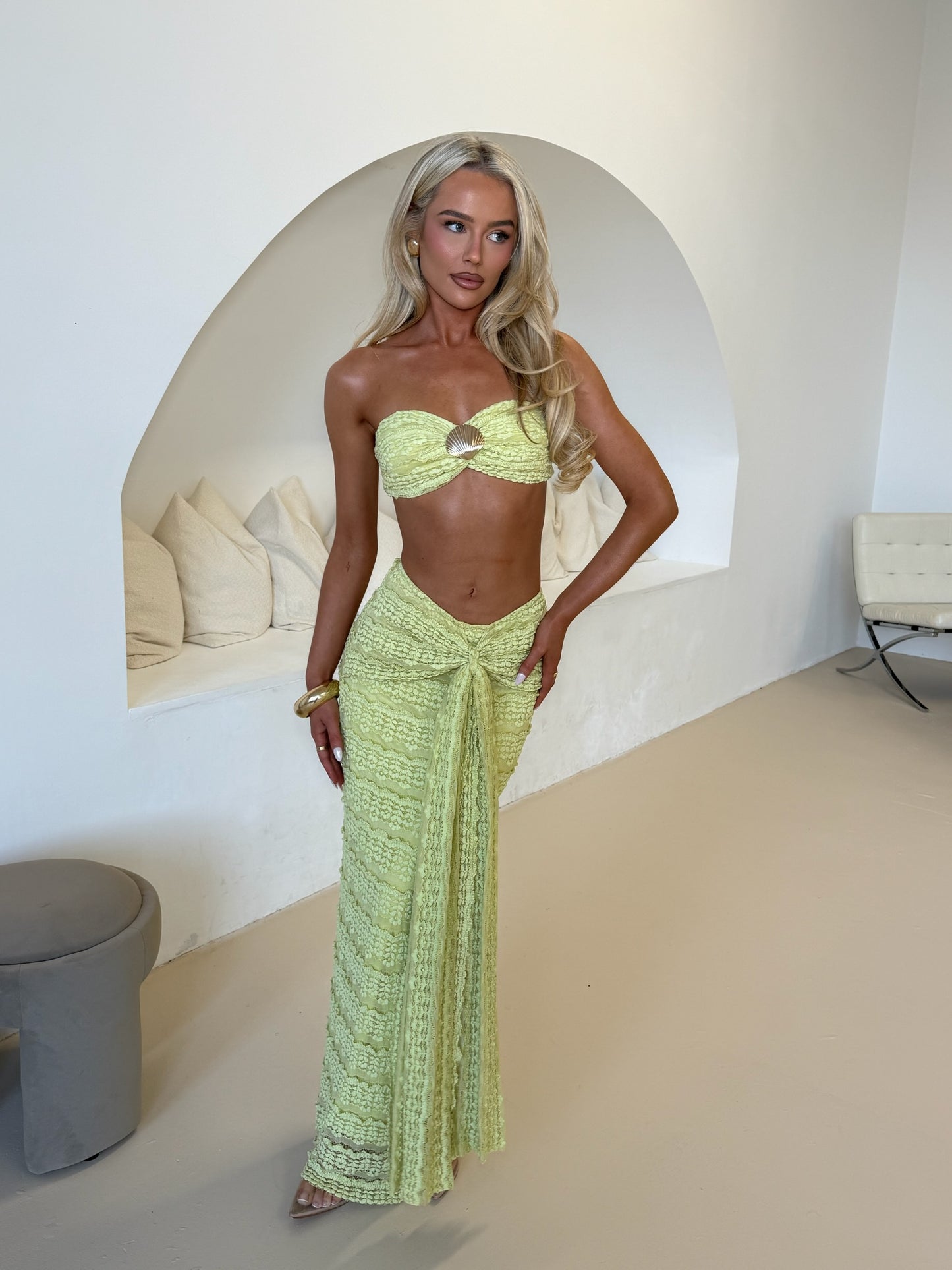 ‘SYDNEY’ Seashell Two Piece Set - Sage Green