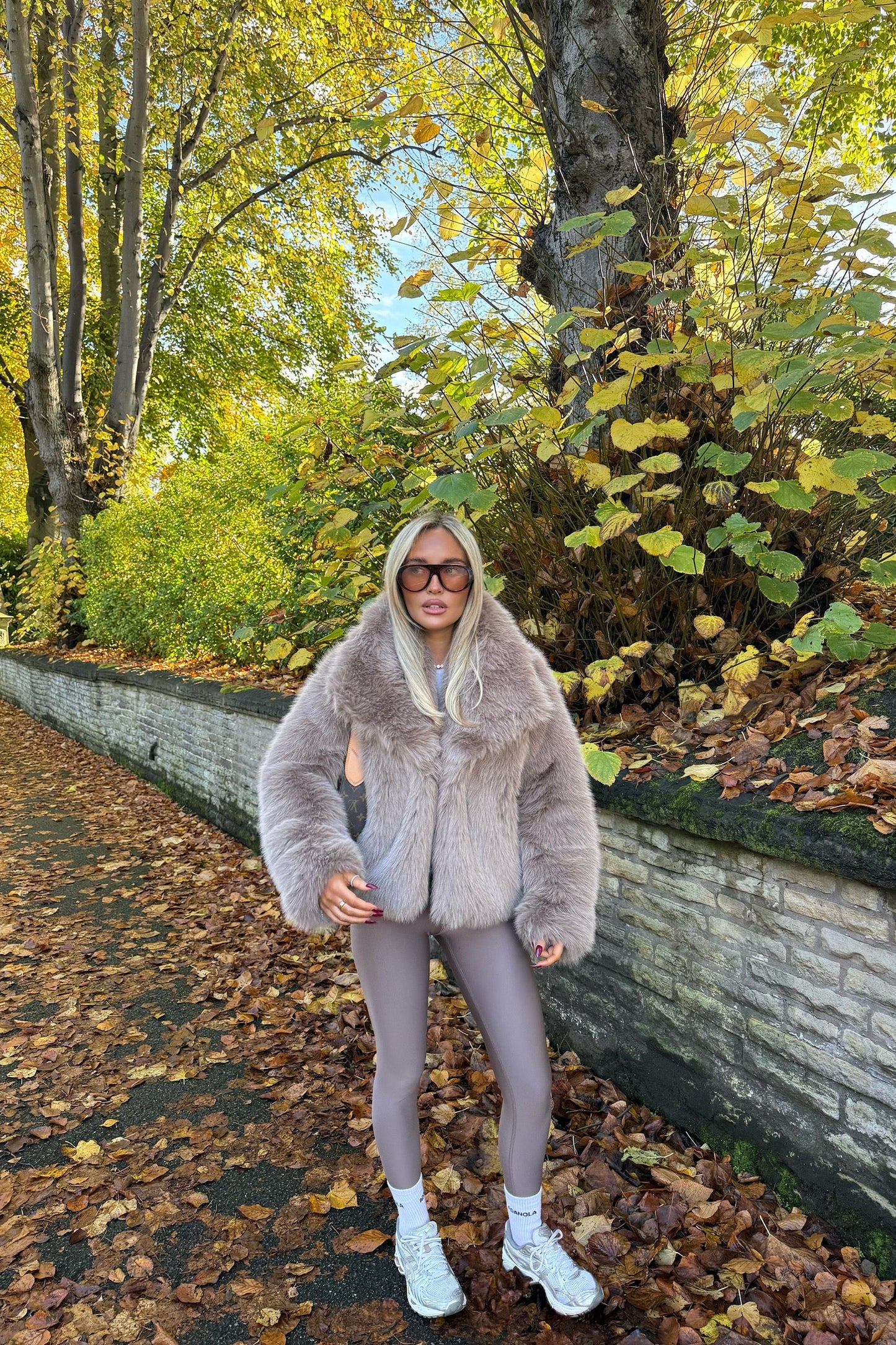 Faux Fur Full Length Jacket  | Oat