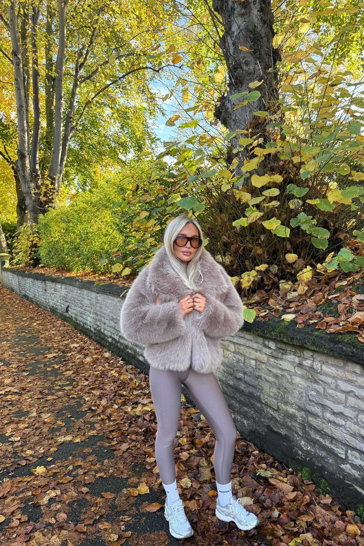 Faux Fur Full Length Jacket  | Oat