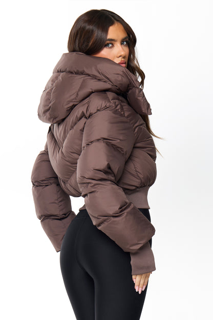 PUFFER COAT | MOCHA BROWN