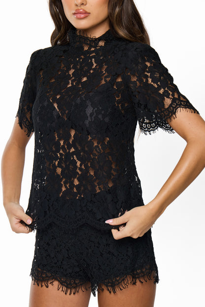 BLAIR LACE TOP | BLACK