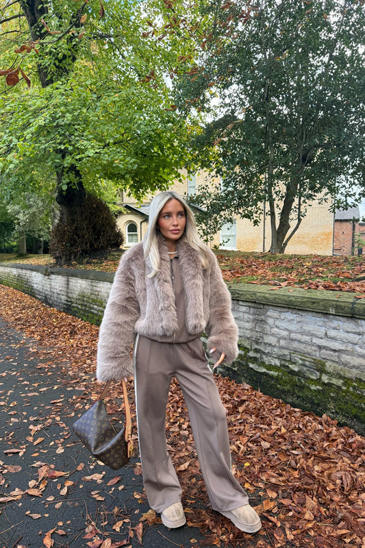 FAUX FUR JACKET | OAT (dispatch 2-3 weeks)