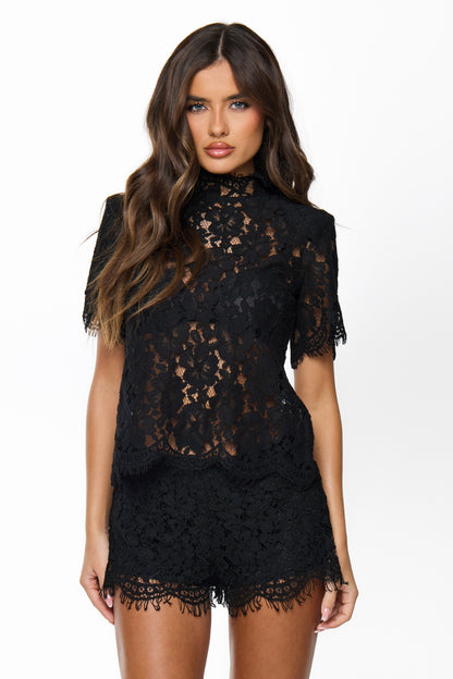 BLAIR LACE TOP | BLACK